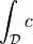 \int_{\cal{D}} c