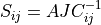 S_{ij} = A J C_{ij}^{-1}