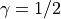 \gamma = 1/2