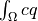 \int_\Omega c q