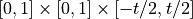 [0, 1] \times [0, 1] \times [-t/2, t/2]
