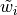 \tilde{w}_i