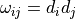 \omega_{ij} = d_i d_j