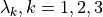 \lambda_k, k=1, 2, 3