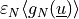 \varepsilon_N \langle g_N(\ul{u}) \rangle